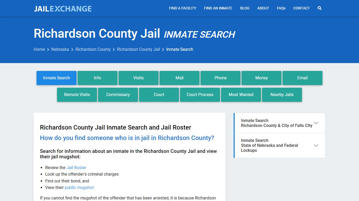 Inmate Search: Roster & Mugshots - Richardson County Jail, NE